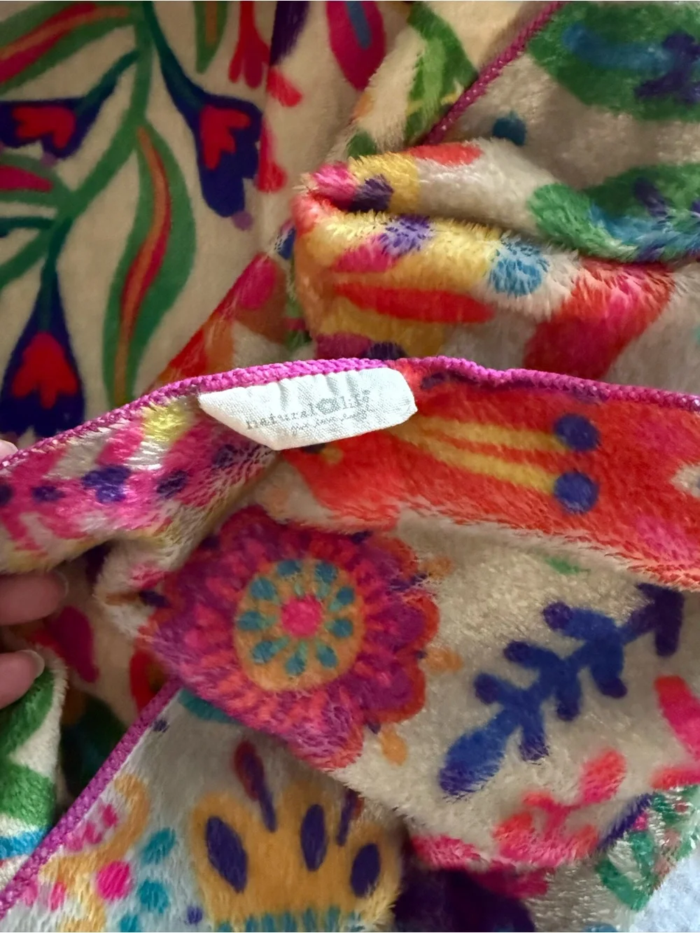 NATURAL LIFE fleece throw blanket